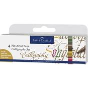 Pitt Artist pens Calligraphy Set Wallet of 4 Colours image