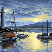 Harbour at Sunrise - Large Paint By Numbers image