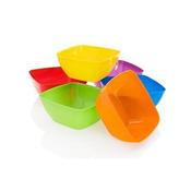 Clever Kidz Sorting Bowls Square - Asst Colours Packed 6 image