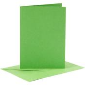 Cards &amp; Envelopes 10.5x15cm 6pk green