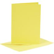 Cards &amp; Envelopes 10.5x15cm 6pk yellow image