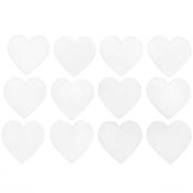 Wooden hearts large, white, 40x38mm, 12pcs image