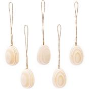 Wooden Eggs For Hanging, Small 5 Pcs 19MM X 30MM