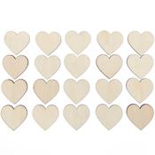 Wooden hearts small, natural, 30x28mm, 20pcs image