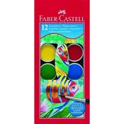 Faber-Castell Watercolour Tablets Set of 12 with 1 Free Brush image
