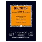 Arches Glued Watercolour Rough Grain 140lb 23x31cm pad (9""x12"") R image