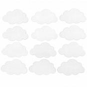 Wooden Clouds Large White  60 x 35mm 12pcs image