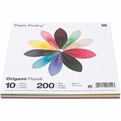 Origami Pastel 15 x 15cm 200 sheets 10 Colours image