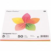 Origami Neon 15 x 15cm 50 sheets 5 Colours image