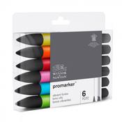 Winsor and Newton Promarker - 6 Vibrant Tones
This set contains a collection of 6 vibrant colours. image