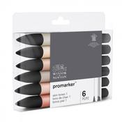 Winsor and Newton Promarker - 6 Skin Tones Set 1 image