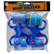 World of Colour Patterned Paint Rollers Pkt.4 image