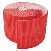 Red Plain Scalloped Bordette  57mm x 15M