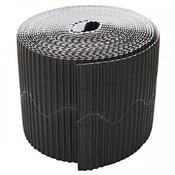 Black Plain Scalloped Edge Bordette 57mm x 15m
