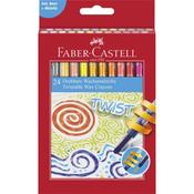 FABER CASTELL TWISTABLE WAX CRAYONS BOX 24 image