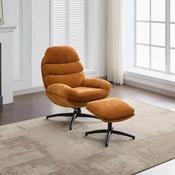 Clark Leisure Chair with Footstool - Gold