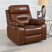Egan Electric Recliner - Tan Leather