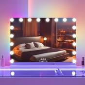 18 Bulbs Hollywood Mirror with RGB Strip