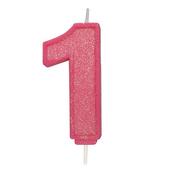 Pink Number Candle - 1