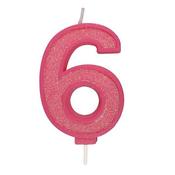 Pink Number Candle - 6 image