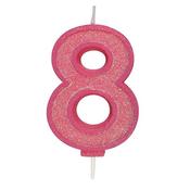 Pink Number Candle - 8 image