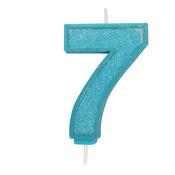 Blue Number Candle - 7 image