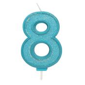 Blue Number Candle - 8