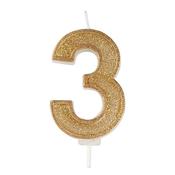 Gold Number Candle - 3 image