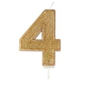 Gold Number Candle - 4