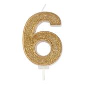 Gold Number Candle - 6 image