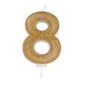 Gold Number Candle - 8 image