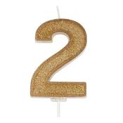 Gold Number Candle - 2 image