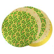 Gold Christmas Cake Board 10" Bulk 5 Pack image