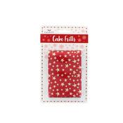 Christmas Cake Frill - Red Star