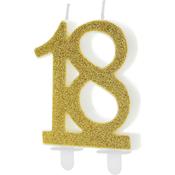 Number Candle - Gold 18 image