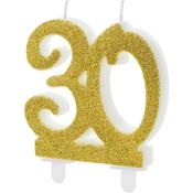 Number Candle - Gold 30