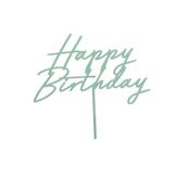 Birthday Cake Topper - PartyDeco Pastel Green image