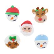 Christmas Sugar Decoration Bulk - Christmas Faces