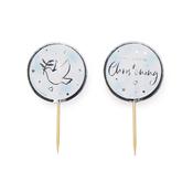 Cake Topper Pics - Silver Christening