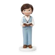Communion Figure - Boy with Bible &amp;amp; Blue Suit
