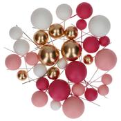 Decorative Ball Set - Hot Pink Ombre &amp;amp; Gold PK/32