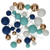 Decorative Ball Set - Blue Ombre &amp;amp; Gold PK/32