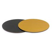 Round Cake Board Black/Gold - 12" image