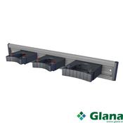 TOOLFLEX Aluminium Rail Mounted Holders 50 cm 2 + 1 - Glana