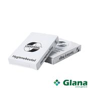 DEISS UNIVERSAL® Hygiene Sanitary Bags 80mm + 70mm x 250mm, 30 bags per box - Glana