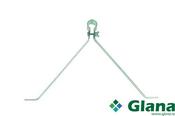 HILLBRUSH Traditional, Galvanised Stay for all Platform Broom Heads - Glana