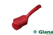 HILLBRUSH Professional, Short Handled Brush, Medium, Polyester, 254mm, Red - Glana