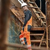 ELKA VISIBLE Xtreme Stretch Combi Trousers - Bright, Comfortable, and Durable in Fluorescent Orange or Yellow - Glana image