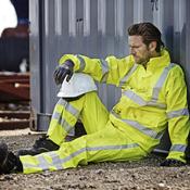 ELKA Dry Zone Hi Vis Rain Trousers - Vibrant Fluorescent Orange and Yellow, Ultimate Safety and Trendy Weatherproof Style, Perfect for Active Outdoor Adventures - Glana image