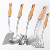 DE BUYER B Bois Stainless Steel Utensils With Wood Handle - Elegant, Durable, Professional Catering Essentials - Glana image